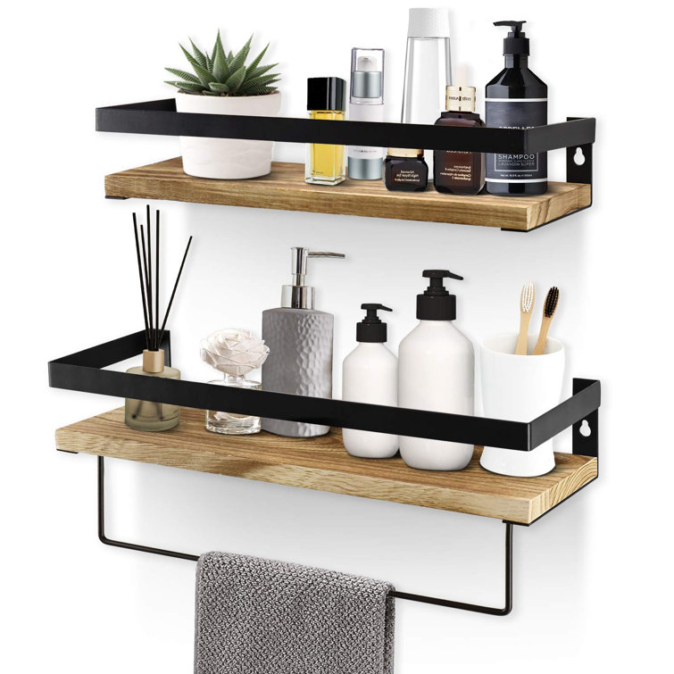 Floating Bathroom Shelf with Rail Semis Online